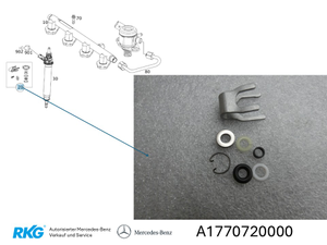 Injektor Befestigungssatz. CLA, GLA, GLE, GL, GLS, SLK *A1770720000* Original MB-7 1