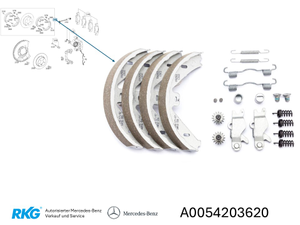 Bremsbackensatz GLK X204, E-KlasseW212, CLS W218 *A0054203620* Original MB-7 1