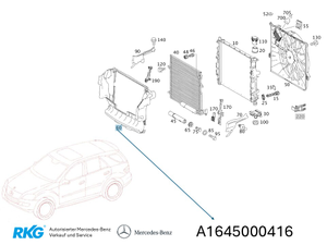 Luftleitblech ML, GL W164 *A1645000416* Original Mercedes-Benz-1 1