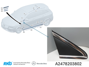 Verkleidung A-Säule rechts. B-Klasse W247 *A2476923001* Original Mercedes-Benz-1 1