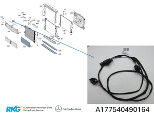 Elektrischer-Leitungssatz Kühlerjalousie. CLA 118, A-Klasse 177, B-Klasse 247-1 1