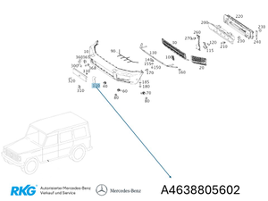 Abdeckung Stossfänger rechts. G-Modell W463 *A4638805602*-1 1