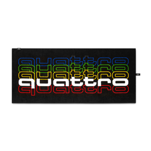Original Audi quattro Strandtuch Schwarz 80x180 cm Baumwolle 550 g/m²-1 1