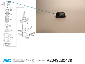 Original Mercedes-Benz Staubkappe Stoßdämpfer Lagerbock-3 1