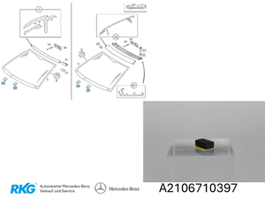 Original Mercedes-Benz Scheiben-Abstandshalter, 5-er Pack, A2106710397 (14 X 8 X 5 MM)-2 1