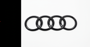 Audi A3 8Y Sportback Ringe Logo Emblem schwarz anthrazit Heckklappe Original ab 2020-2 1