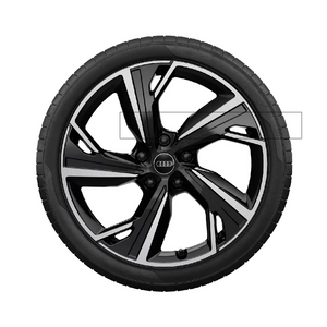 Rad Audi Sport, 5-Arm-Dynamik mit RS-Schriftzug schwarz metallic, glanzgedreht, 8,5Jx21, Reifen 245/40 R21 100Y XL, vorn-2 1