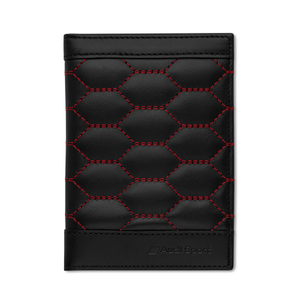 Audi Sport Fahrzeugscheinetui aus Leder mit RFID-Schutz, Schwarz/Rot-1 1