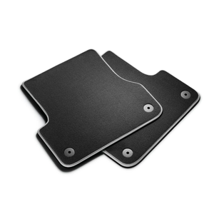 Textilfußmatten Premium für hinten, schwarz/silbergrau 1