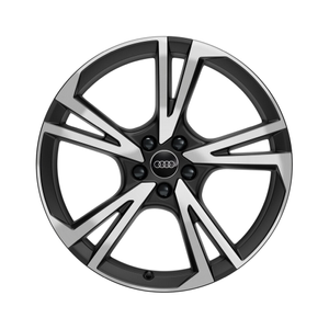 Felge, 5-Arm-Falx schwarz matt, glanzgedreht, 8,5Jx21 1