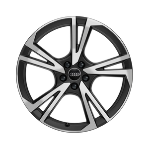 Felge, 5-Arm-Falx schwarz matt, glanzgedreht, 8,5Jx21 1