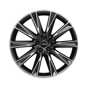 Felge, 10-Speichen-Lamina schwarz matt, glanzgedreht, 9,5Jx21 1