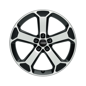 Felge, 5-Arm-Latus schwarz matt, glanzgedreht, 8,0Jx19 1