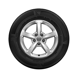 Rad, 5-Speichen 6,0Jx16, Winterreifen 205/60 R16 92H, rechts 1