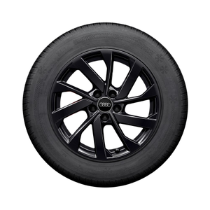 Rad, 10-Speichen-Turbine schwarz, 6,5Jx16, Winterreifen 205/60 R16 92H, links 1