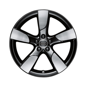 Felge, 5-Arm-Durabel schwarz, glanzgedreht, 8,5Jx19 1