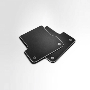 Textilfußmatten Premium für hinten, schwarz/silbergrau 1