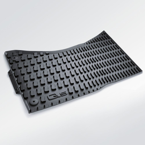 Gummifußmatten für hinten, schwarz 1