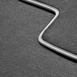 Textilfußmatten Premium für vorn und hinten, schwarz/silbergrau 1