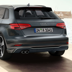 Heckdiffusor mit Blade grundiert, für Fahrzeuge mit Einzelendrohr 1