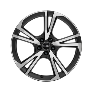 Felge, 5-Arm-Falx schwarz matt, glanzgedreht, 9,0Jx20 1