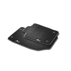 Textilfußmatten Premium für vorn und hinten, schwarz/silbergrau 1