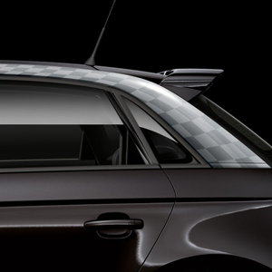 Dekorfolien Dachbogen florettsilber im checkered-flag-Design 1