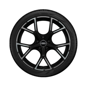 Rad, 5-Y-Speichen mit Grafikdruck schwarz, 8,0Jx19, Winterreifen 245/35 R19 93V XL, hinten 1