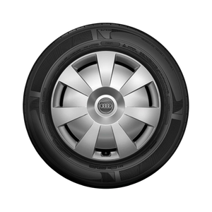 Stahlrad mit Radvollblende 6,5Jx16, Winterreifen 205/55 R16 91H, rechts 1