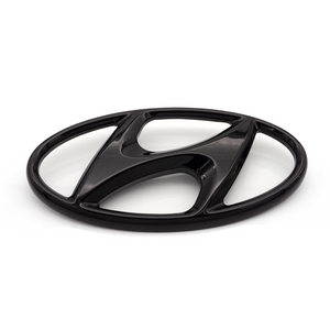 Schwarzes Hyundai-Logo mit glänzender Oberfläche 3