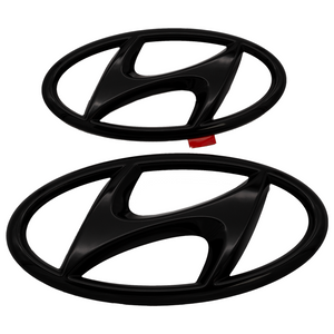 Set aus zwei schwarzen Hyundai-Logos 1