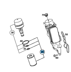 Original Mercedes-Benz Ölfilter inkl. Dichtringen A0001802609 2