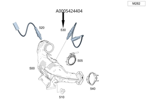 Original Mercedes-Benz Lamdasonde nach Katalysator. CLA W118, A-Klasse W177, GLA W247 5