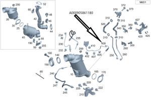 Original Mercedes-Benz NOX Sensor. CLA, GLA, A-Klasse, C-Klasse 6