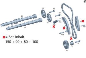 Original Mercedes-Benz Rep-Satz-Steuerkette, OM651901, 651930, 651980 1