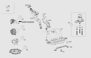 Original Mercedes-Benz Rep. Satz Anschlussstutzen AdBlue Pumpe 1