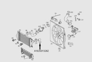 Original Mercedes-Benz Ladeluftschlauch an Drosselklappe. ML270 CDI 4