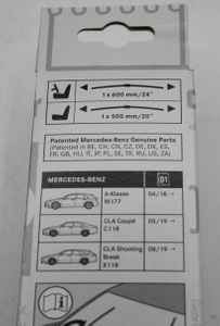Original Mercedes-Benz Wischerblatt-Satz vorne W118 / W177 2
