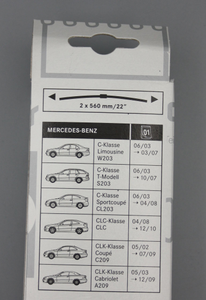 Original Mercedes-Benz Wischerblatt-Satz-vorne C-Klasse 203 2