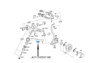 Original Mercedes-Benz Querlenker inkl. Buchsen rechts. E-Klasse W211, CLS W219 2