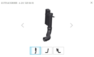 Original Mercedes-Benz Luftansaugrohr links. E-Klasse W211 1