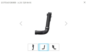 Original Mercedes-Benz Luftansaugrohr links. E-Klasse W211 2