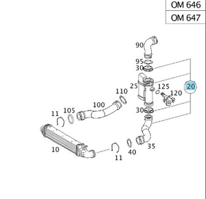 Original Mercedes-Benz Luftansaugrohr links. E-Klasse W211 4