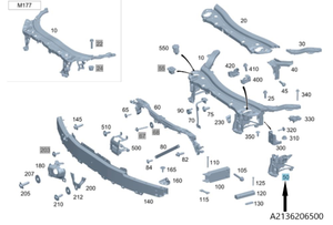 Original Mercedes-Benz Konsole vorne rechts. E-Klasse W213, W238, CLS W257 2