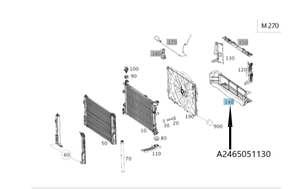 Original Mercedes-Benz Luftleitblech unten, Kühler. CLA 117, A-Klasse 176,B-Klasse 246 5