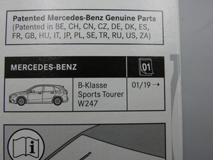 Original Mercedes-Benz Wischer-Satz vorne für EQA W243 / B-Klasse / GLA W247 4