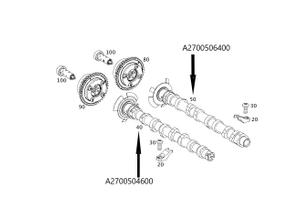 Original Mercedes-Benz Nockenwellen-Satz. CLA, GLA, A-Klasse, B-Klasse (OM260,270) 1