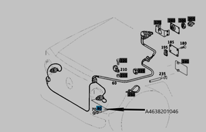 Original Mercedes-Benz Lager Unterdruckanschluss Leuchtweitenregulierung G-Modell 6
