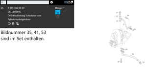 Original Mercedes-Benz Ölrücklaufleitung mit Dichtung. OM 648960, 648961 1