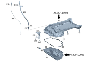 Original Mercedes-Benz Ölwanne-Oberteil. OM642. E-Klasse W207, 212, C-Klasse W204 1